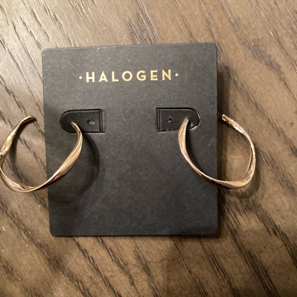 Halogen hoop earrings